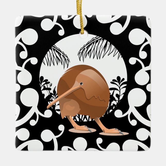 Adorno De Cerámica Koru Kiwi (Anverso)