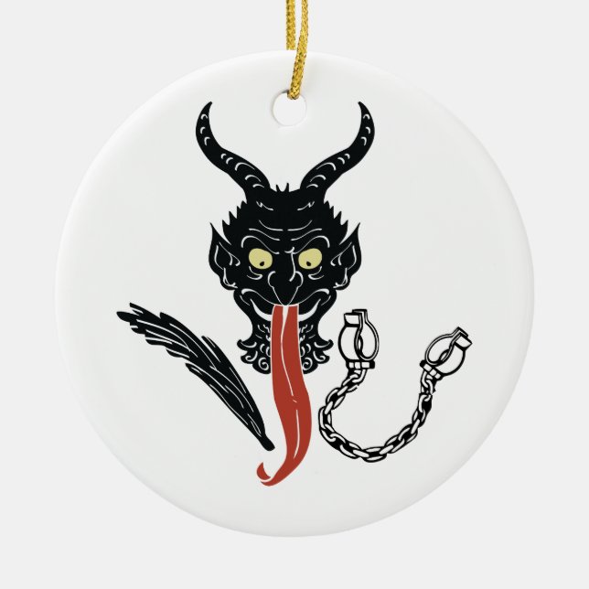 Adorno De Cerámica Krampus (Frente)