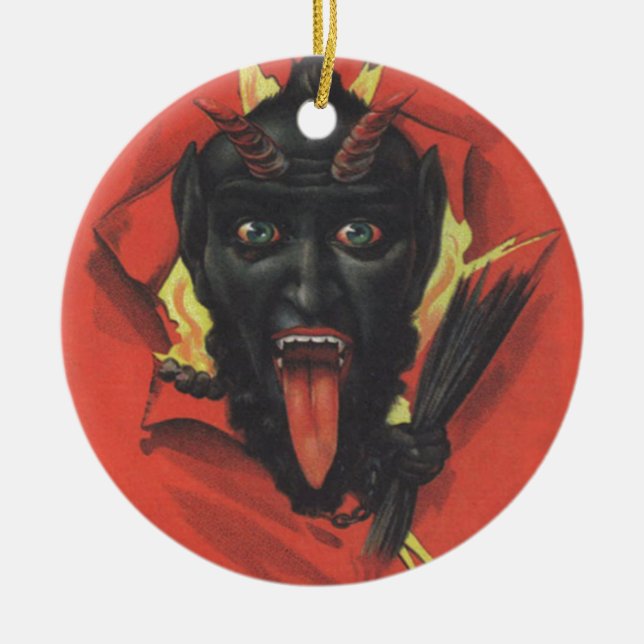 Adorno De Cerámica Krampus (Frente)