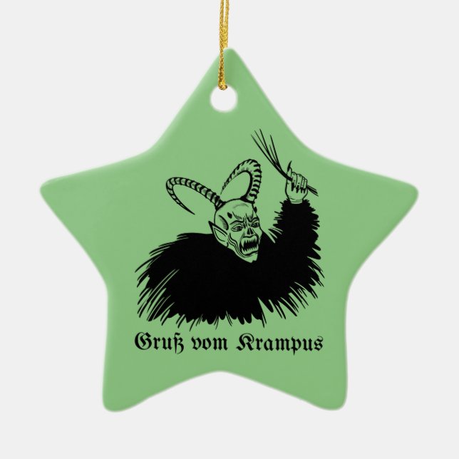 Adorno De Cerámica Krampus (Frente)