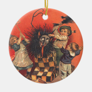 Adorno De Cerámica Krampus Jack en una caja