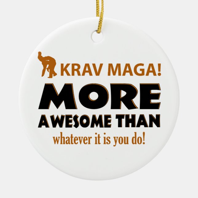 ADORNO DE CERÁMICA ¡KRAV MAGA! DISEÑO (Frente)