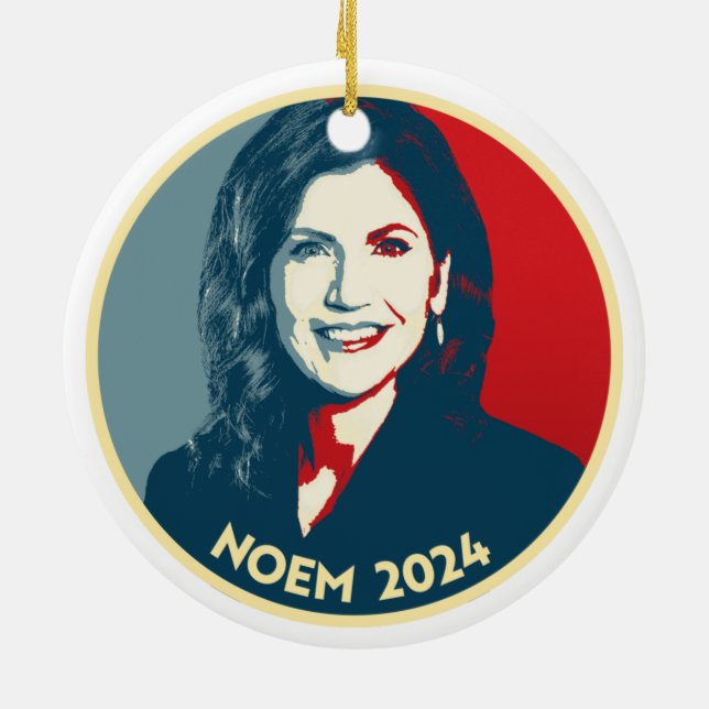 ADORNO DE CERÁMICA KRISTI NOEM 2024 (Atrás)
