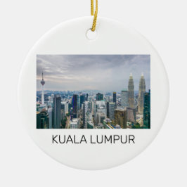 Adorno De Cerámica Kuala Lumpur Malaysia Skyline Vintage Souvenir