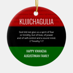Adorno De Cerámica KUJICHAGULIA Kwanzaa