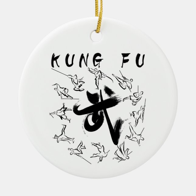Adorno De Cerámica kung fu (功 夫) (Frente)