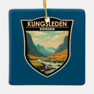 Adorno De Cerámica Kungsleden Suecia Viaje al arte Vintage