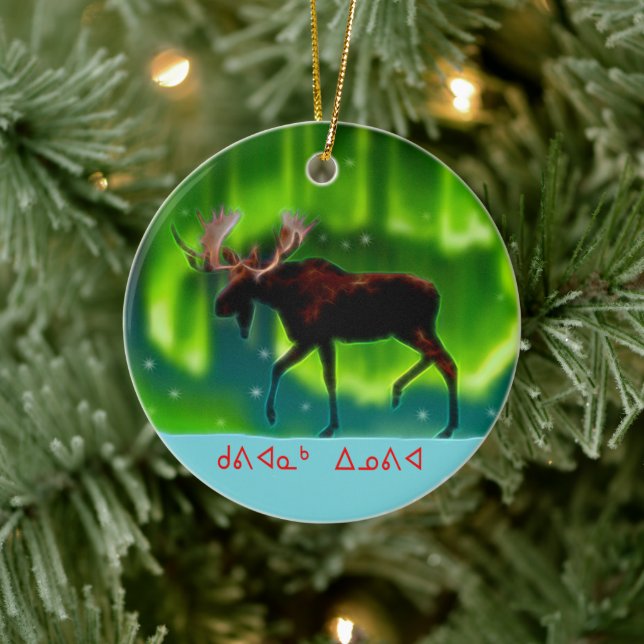 Adorno De Cerámica Kuvianak Innovia - Moose de las luces del norte (Árbol)
