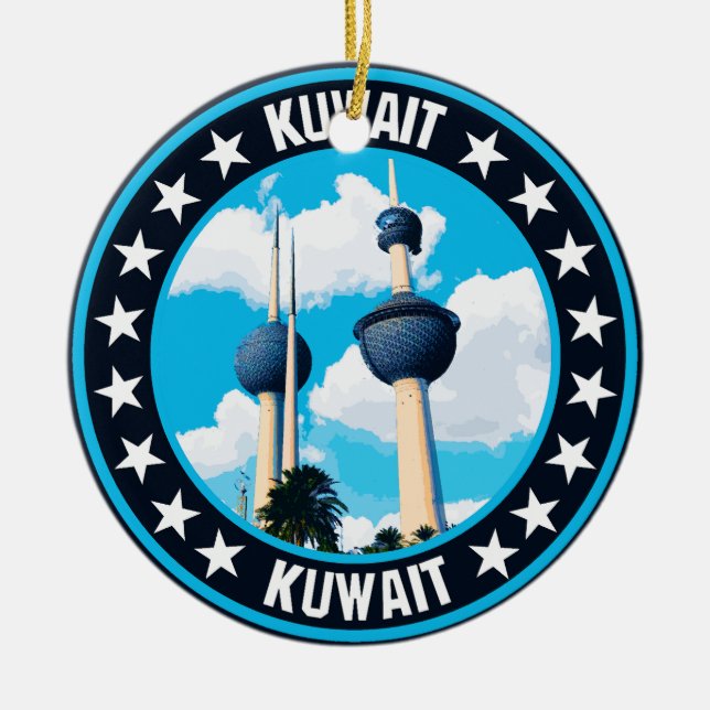 Adorno De Cerámica Kuwait (Frente)