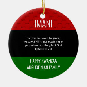Adorno De Cerámica Kwanzaa IMANI
