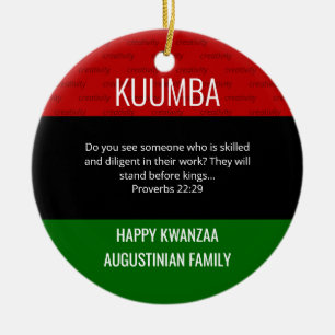 Adorno De Cerámica Kwanzaa KUUMBA