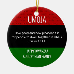 Adorno De Cerámica Kwanzaa UMOJA