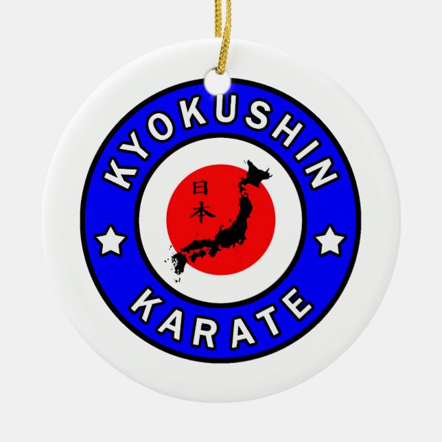 Adorno De Cerámica Kyokushin Karate (Frente)