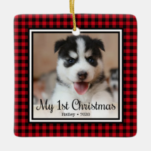 Adorno De Cerámica La 1ª Navidad del cachorro