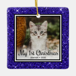 Adorno De Cerámica La 1ª Navidad del gatito