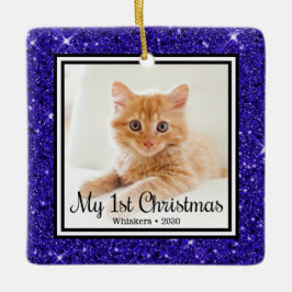 Adorno De Cerámica La 1ª Navidad del gatito 2 Foto