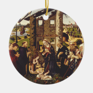 Adorno De Cerámica La Adoración de Biagio d'Antonio Arte Medieval