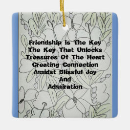 Adorno De Cerámica La Amistad Es La Clave