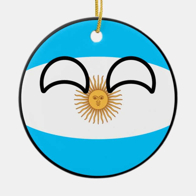Adorno De Cerámica La Argentina Geeky que tiende divertida (Frente)