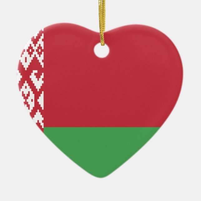 Adorno De Cerámica La bandera de Bielorrusia (Frente)