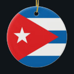 Adorno De Cerámica La bandera de Cuba<br><div class="desc">la bandera de Cuba.</div>