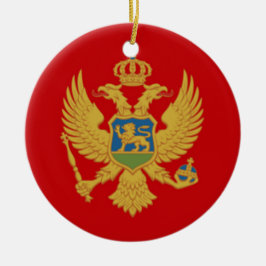 Adorno De Cerámica La bandera de Montenegro