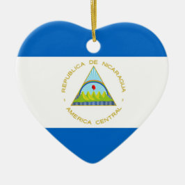 Adorno De Cerámica La bandera de Nicaragua - América latina