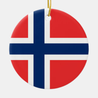 Adorno De Cerámica La bandera de Noruega - Escandinavia