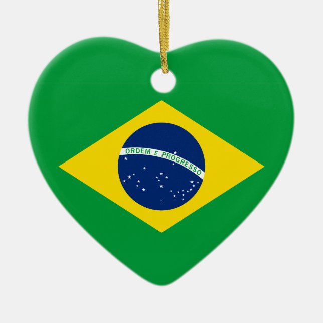 Adorno De Cerámica La bandera del Brasil (Frente)
