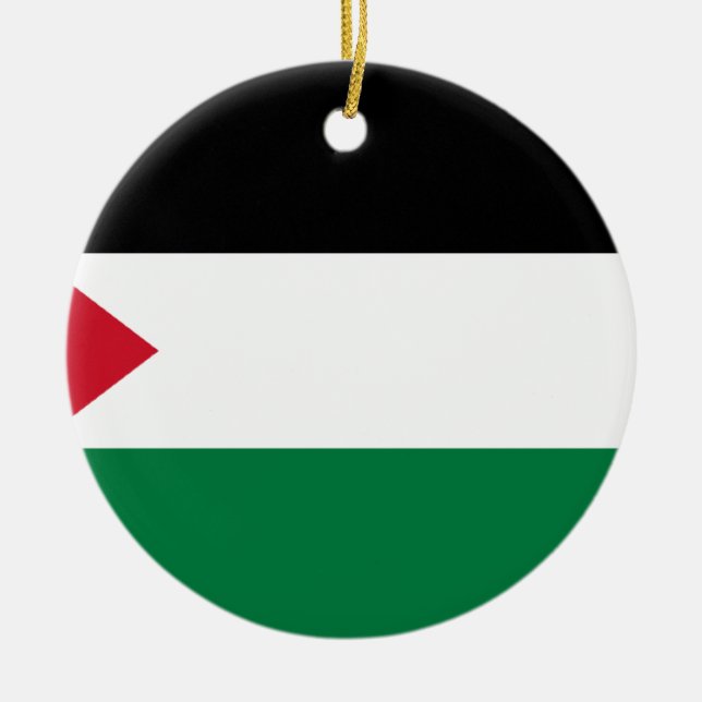 Adorno De Cerámica La bandera palestina (علمفلسطين) (Frente)