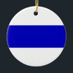 Adorno De Cerámica la bandera rusa contra la guerra, la invasión ucra<br><div class="desc">bandera rusa contra la guerra símbolo de solidaridad de la línea azul ucrania</div>