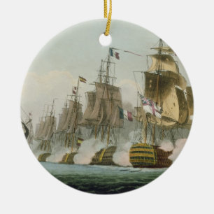Adorno De Cerámica La batalla de Trafalgar, el 21 de octubre de 1805,