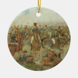 Adorno De Cerámica La batalla de Waterloo, el 18 de junio de 1815