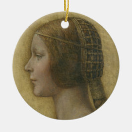 Adorno De Cerámica La bella princesa (de Leonardo da Vinci)