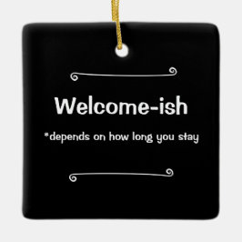Adorno De Cerámica La bienvenida depende de cuánto tiempo te quedes