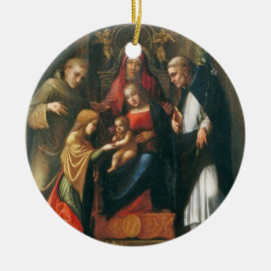 Adorno De Cerámica La boda mística del santo Catherine