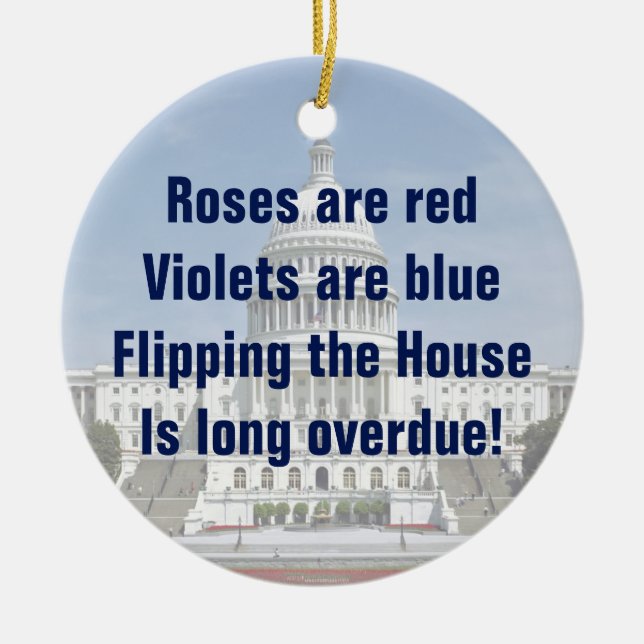 Adorno De Cerámica La caída de la Cámara de Representantes (Frente)