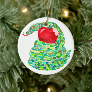 Adorno De Cerámica La caída y el árbol jesse serpiente