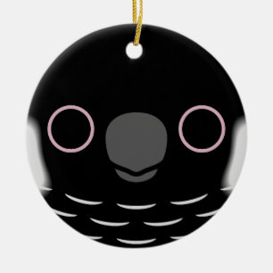 Adorno De Cerámica La cara de la cacatúa negra de Carnaby