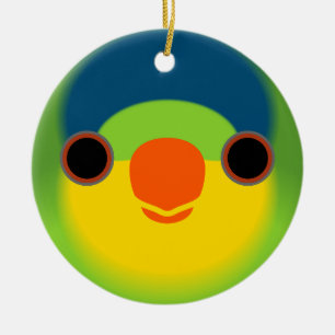 Adorno De Cerámica La cara de un lorikeet de Nueva Caledonia