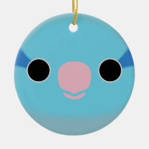 Adorno De Cerámica La cara de un perdigón azul del Pacífico