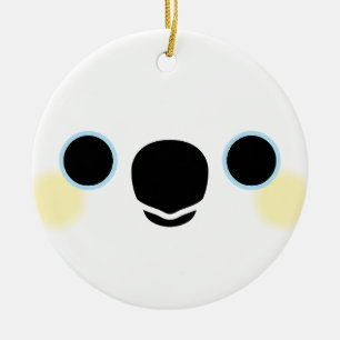 Adorno De Cerámica La cara de una cacatúa de azufre