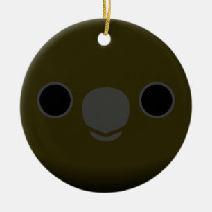 Adorno De Cerámica La cara de una cacatúa negra glosada masculina
