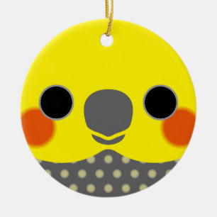 Adorno De Cerámica La cara de una gallito perla