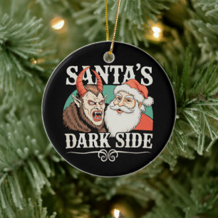 Adorno De Cerámica La cara oscura de Santa Krampus Krampusnacht Navid