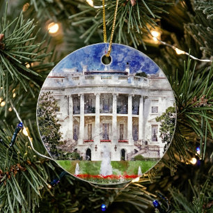 Adorno De Cerámica La Casa Blanca en Washington DC – Fachada Sur