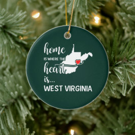 Adorno De Cerámica La casa de West Virginia es donde está el corazón