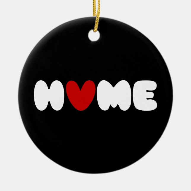 Adorno De Cerámica La Casa Es Donde Está El Corazón (Frente)