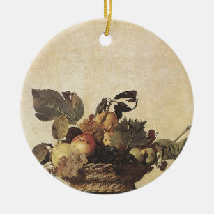 Adorno De Cerámica La cesta de fruta de Caravaggio