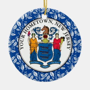 Adorno De Cerámica La ciudad natal de New Jersey personaliza